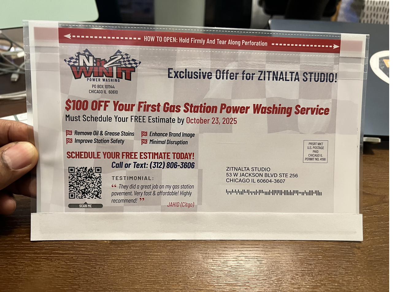 Personalized Direct Mail Postcard Back