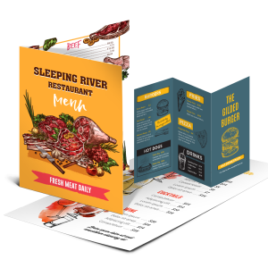 Custom printed Brochure / Menu by IWN Printing Chicago