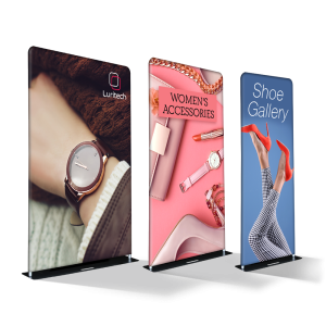 Custom printed Fabric Tube Displays by IWN Printing Chicago